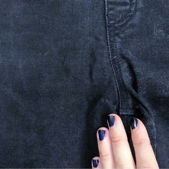 Spanx • Vintage Distressed Ankle Skinny Jeans black pull on raw hem jeggings - Picture 6 of 13